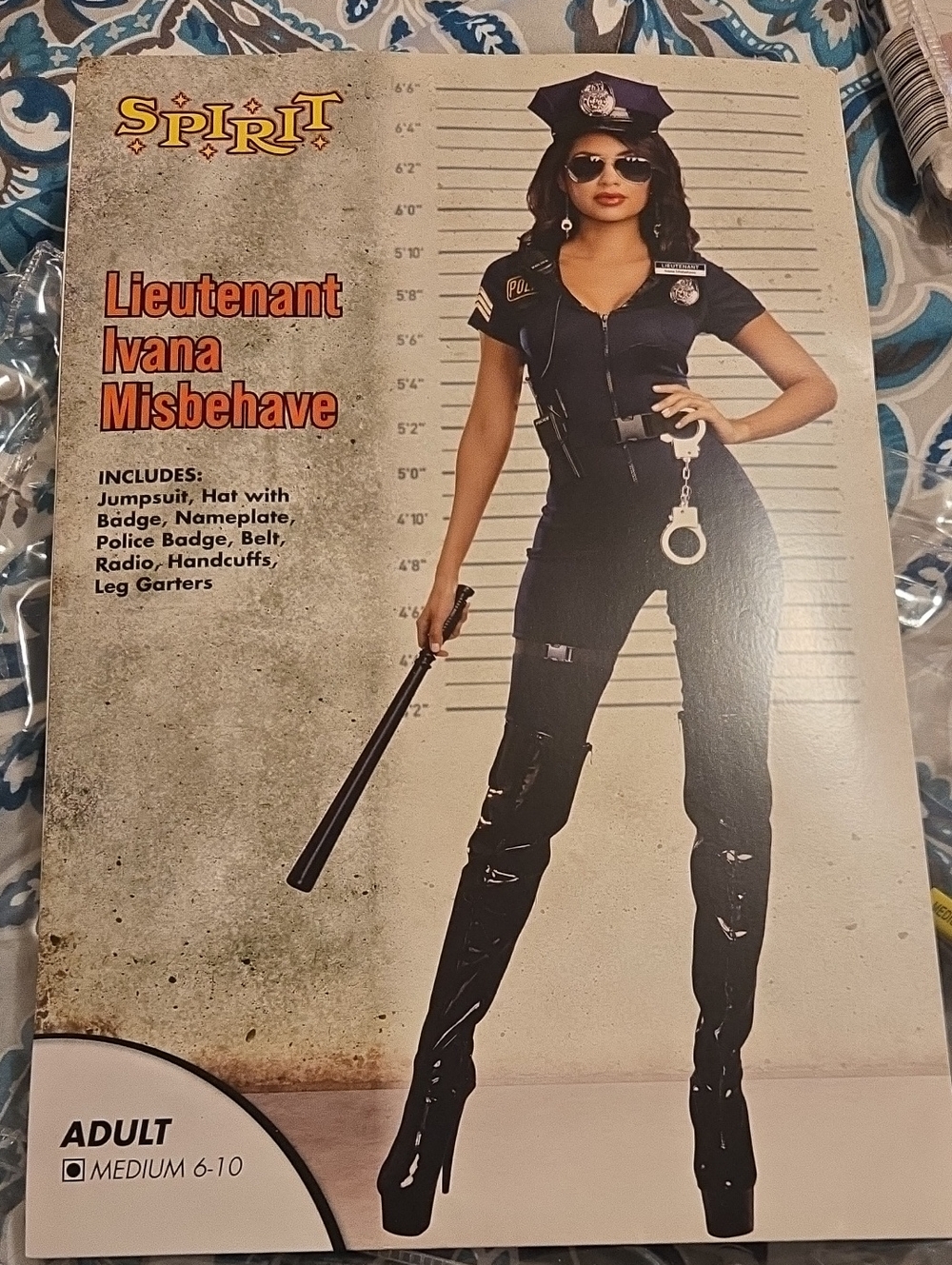 Spirit Black Lieutenant Ivana Misbehave Women's Police Jumpsuit